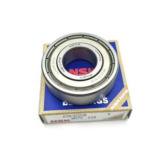 Low Vibration NSK 6203 Deep Groove Ball Bearing for Fan Motors 17mm×40mm×12mm