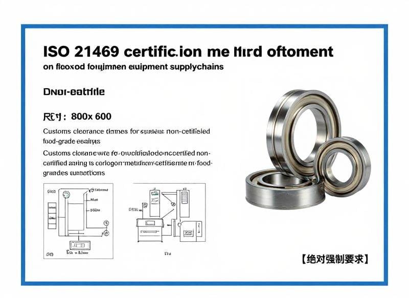 Customs clearance times for certified versus non-certified food-grade bearings ISO 21469 certification impact on food equipment supply chains