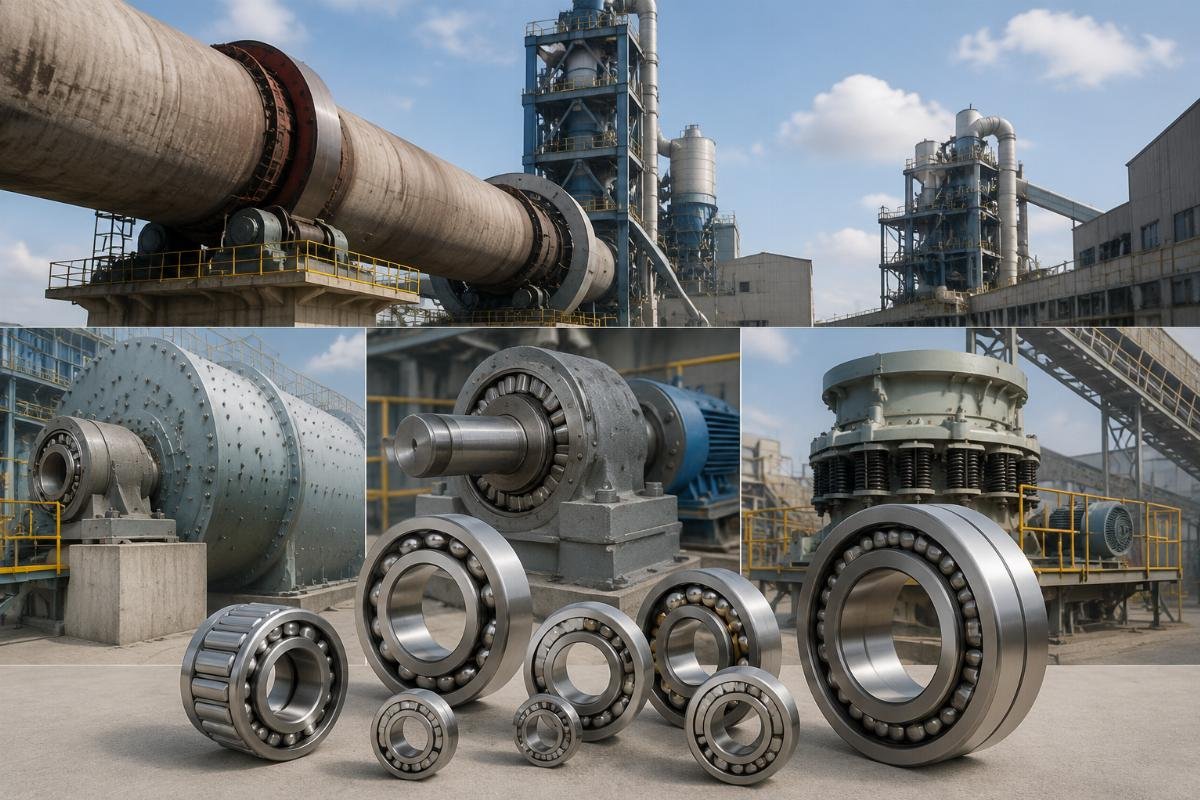 Cement industry bearings for kiln, mill and crusher Cement production line core equipment bearing application scenario