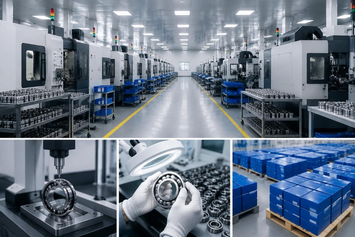 Verified Chinese bearing production facility with quality inspection stations