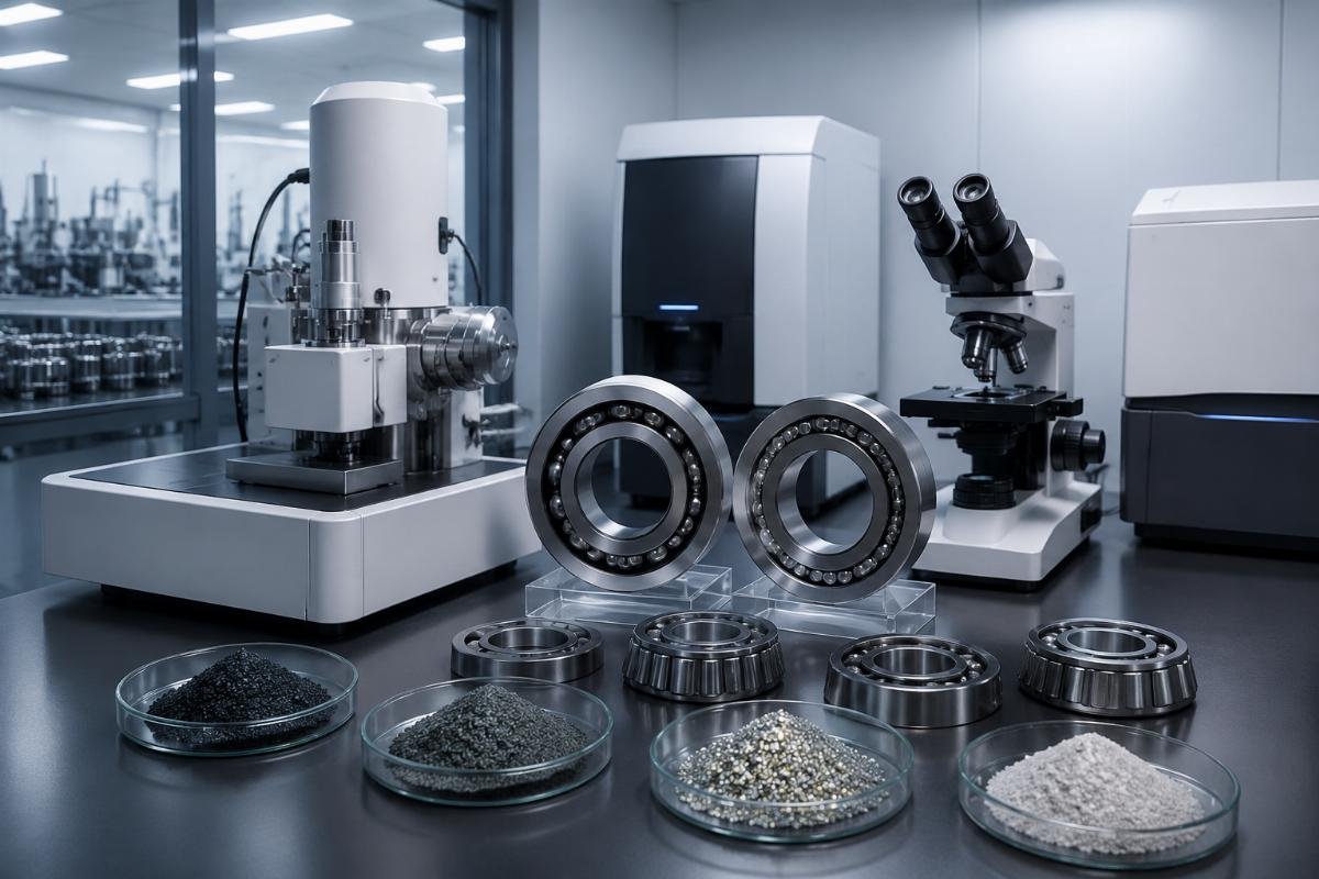 Comparative elemental analysis showing equivalent material composition between leading imported and ISO-certified Chinese bearings Bearing Material Composition Analysis