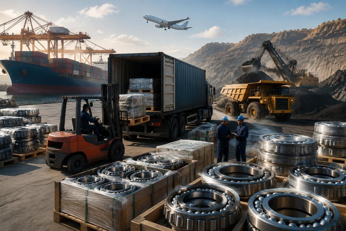 Consolidated shipping and phased delivery model for mining industry bearing supply China Bearing Supply Chain Logistics