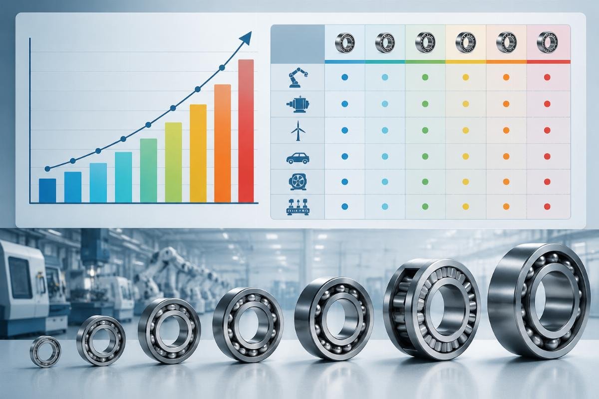 Cost difference between ISO precision grades by application Cost comparison chart for different ISO precision grade bearings