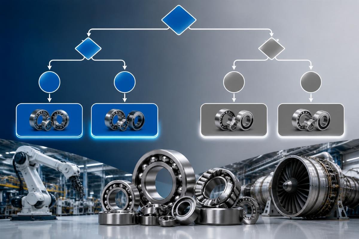 Decision tree for selecting OEM vs generic bearings based on application criticality Critical vs Non-Critical Bearing Applications