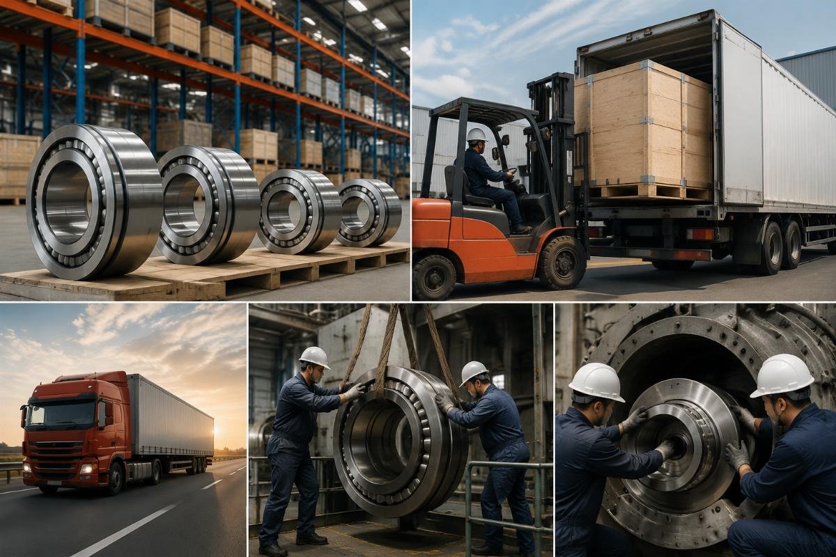 Fast delivery for cement mill bearing replacement Cement bearing emergency delivery and on-site replacement process