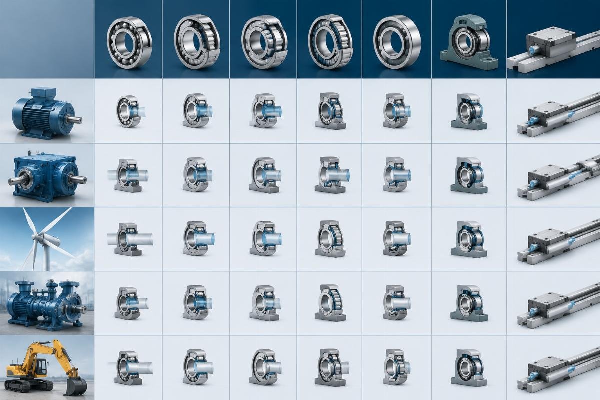 Bearing category matrix with matching application use cases