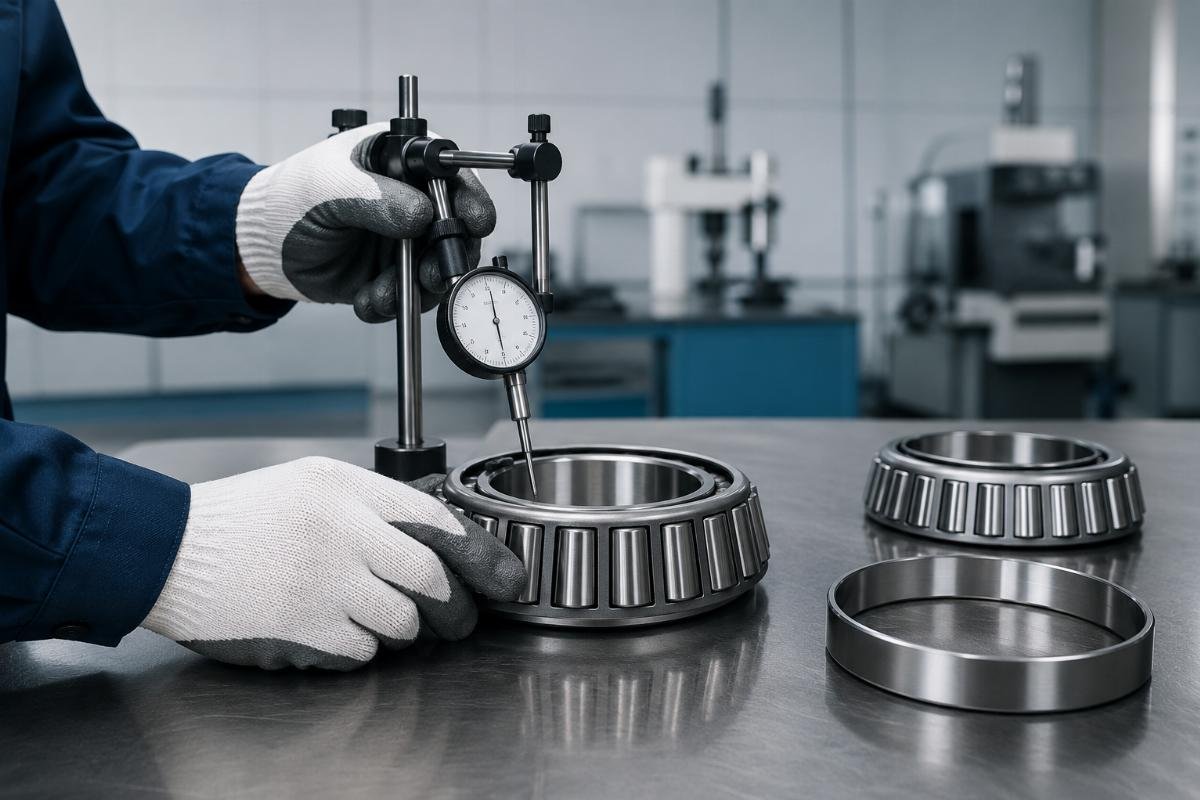 Proper clearance setting prevents thermal expansion issues in wheel hubs Tapered roller bearing clearance measurement