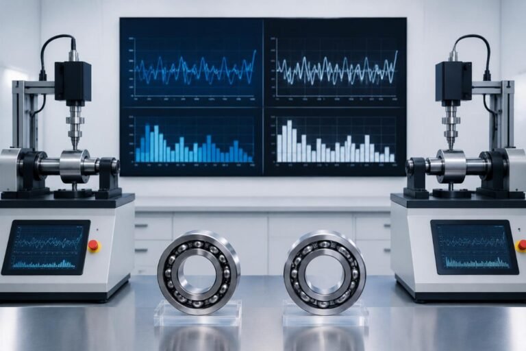 Side-by-side comparison of original SKF and Chinese equivalent bearing test data